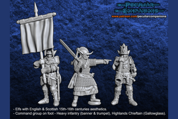 Anglo-Scottish Elf Command: A Fusion of Fantasy and History for 10mm Gaming
