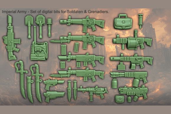 Bits Pack for Soldaten Grenadiers: Essential Grimdark Kitbashing