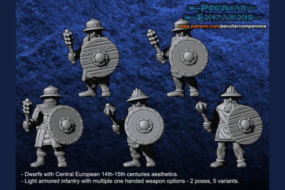 Breton Dwarfs - Light Infantry: Your Modular 10mm Dwarven Skirmishers