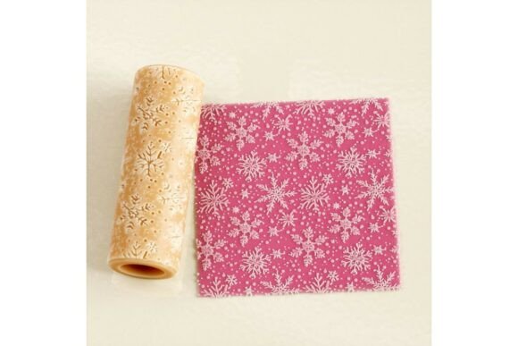 Crystal Flakes Texture Roller STL File: Your Ultimate Tool for Winter-Themed Art