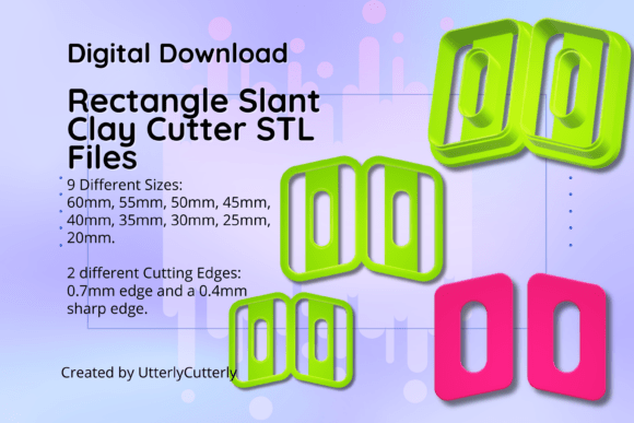 Discover the Versatility of the Clay Cutter STL File Rectangle Slant- Mi