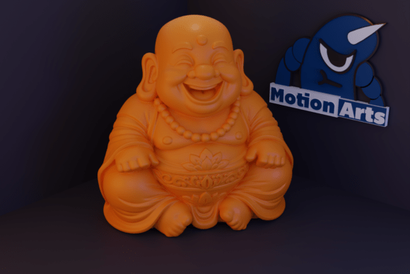 Discovering the Tranquil Charm of the Smiling Cartoon Buddha