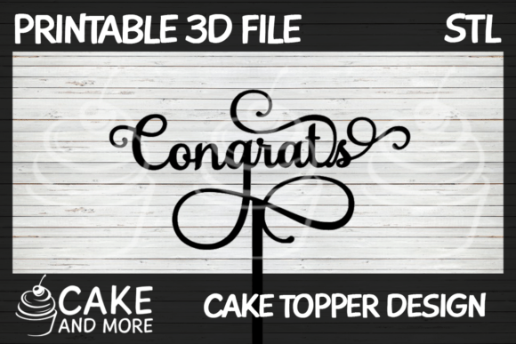 Elegant Congrats Script Topper: A Stylish Addition for Special Moments