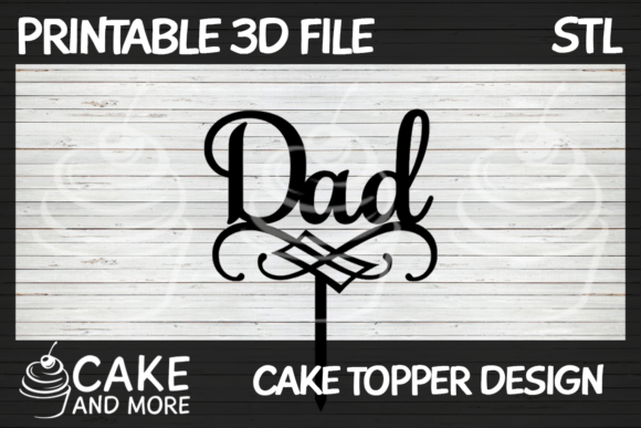 Elegant Dad Script Cake Topper: A Perfect Touch for Special Occasions
