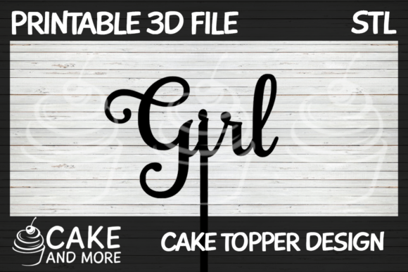 Elegant Girl Script Cake Topper: A Charming Addition to Your Celebration