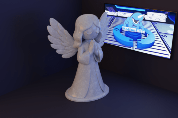 Embrace the Heavenly Charm with the Cartoon Angel 3D Printable Model