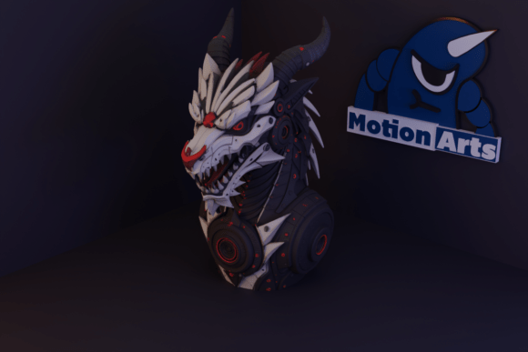 Robot Dragon Bust: A Fusion of Myth and Mechanism