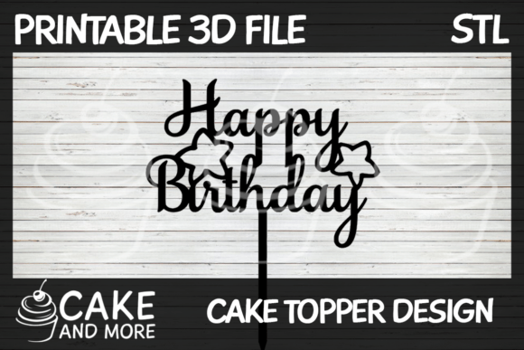 Script Happy Birthday Cake Topper with Stars: A Stylish and Versatile Addition to Your Celebration
