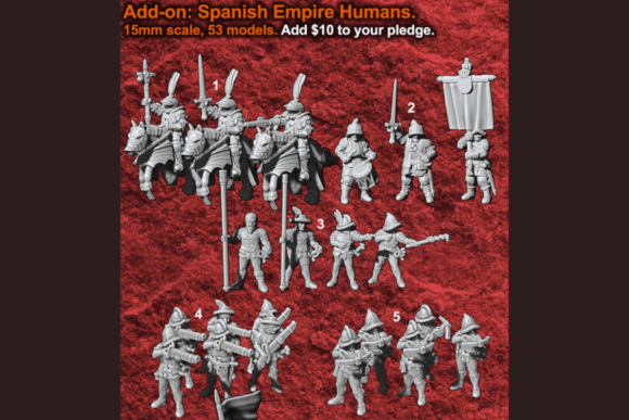 Spanish Empire Humans Bundle: Your Complete 15mm Army in STL