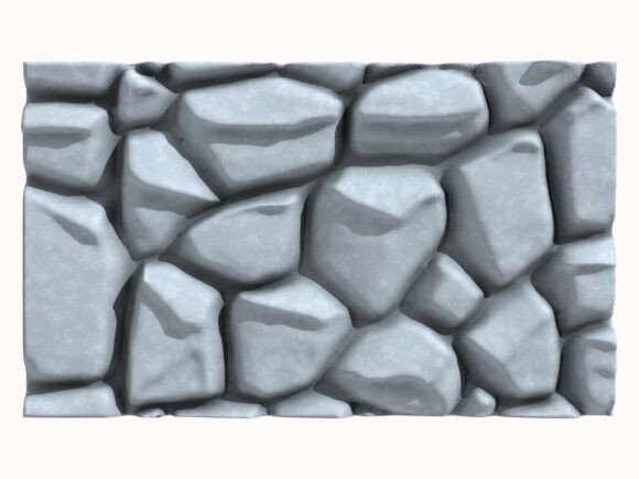 Stone Wall 193: A Handcrafted Digital Asset for Professional Projects