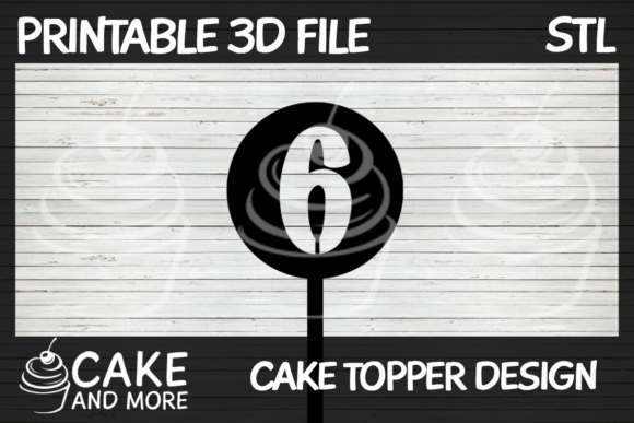 Stylish Number 6 Cake Topper for Creative Celebrations