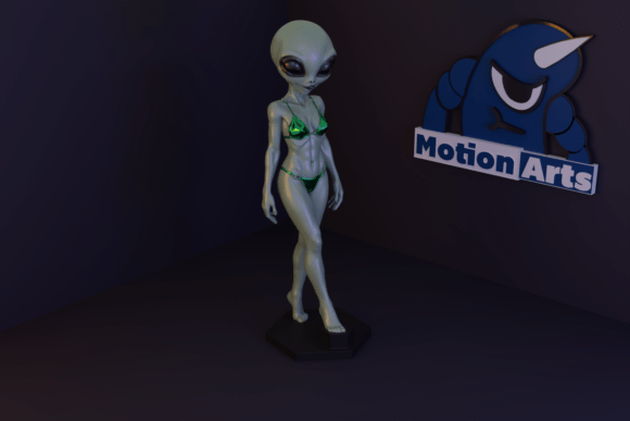 The Bikini Alien: A Cosmic Blend of Style and 3D Printing Fun