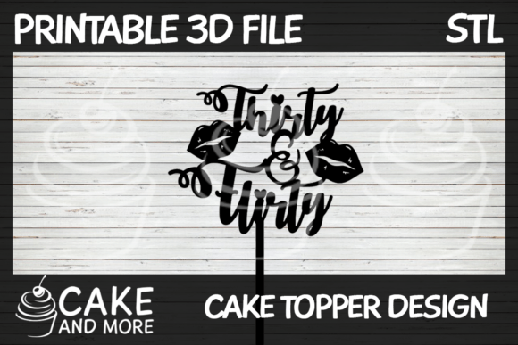 Thirty and Flirty Cake Topper: Add a Playful Touch to Your 30th Birthday Celebration