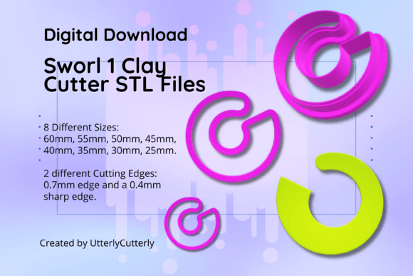 Unlock Your Creativity with the Sworl 1- Earring Di Clay Cutter STL File