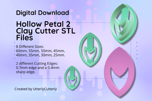 Unlocking Creativity with the Clay Cutter STL File Hollow Petal 2- Ear